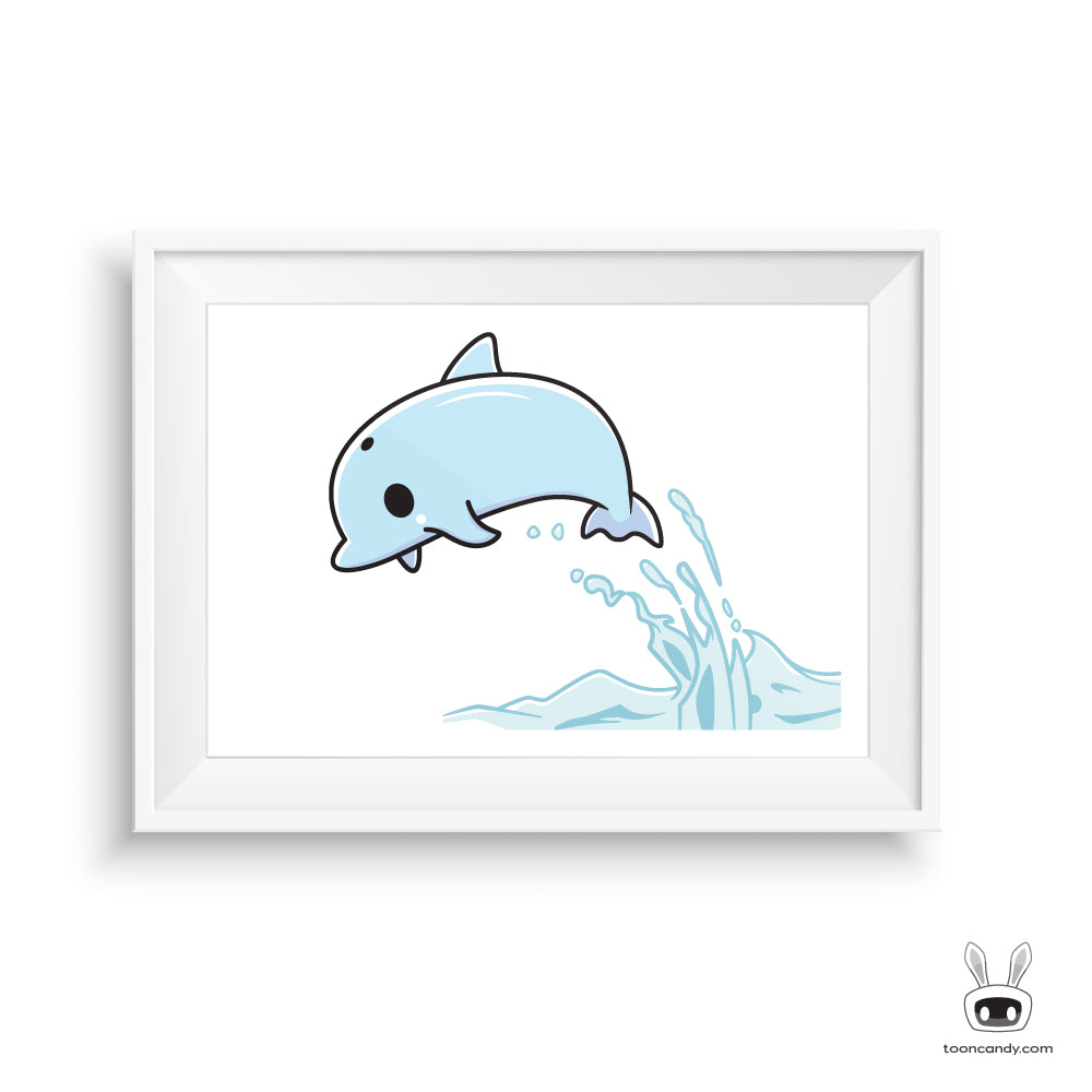 Baby Dolphin Art Print