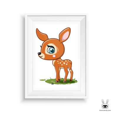 Baby Deer Nursery Art Print