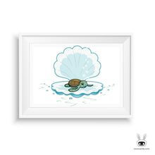 Sea-Turtle-Seashell-Nursery-Art